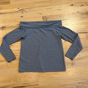 J Crew Heather Grey off the shoulder Sweatshirt size XL